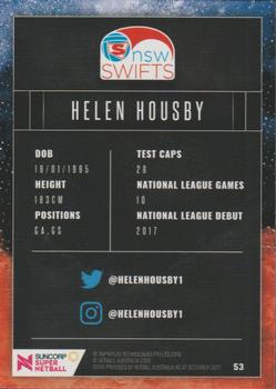 2018 Tap 'N' Play Suncorp Super Netball #53 Helen Housby Back